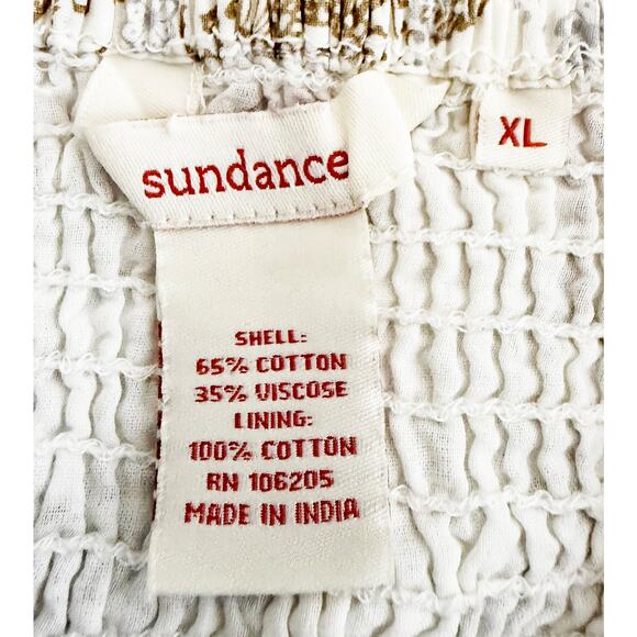 Sundance Women's Sleeveless Midi White Dress Floral Print Pearl Embellishments - Picture 8 of 9